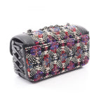 Chanel Shoulder Bag Quilted Black Multi Fabric Lambskin Chain — view 2