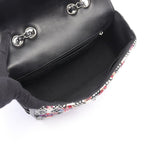 Chanel Shoulder Bag Quilted Black Multi Fabric Lambskin Chain — view 3