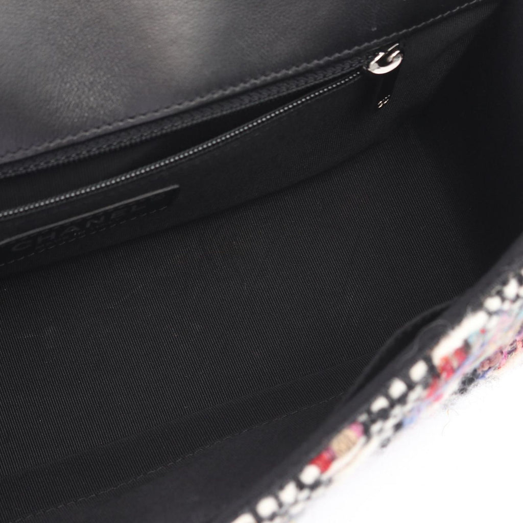 Chanel Shoulder Bag Quilted Black Multi Fabric Lambskin Chain — view 6