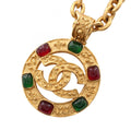 Chanel Necklace CC Logo Gripoix Long