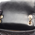 Chanel Shoulder Bag Quilted Mini Black Lambskin Mini Chain — view 7