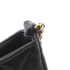 Chanel Shoulder Bag Quilted Small Hobo Black Lambskin Chain — view 7