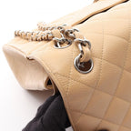Chanel Shoulder Bag Big Quilted 30 Classic Large Double Flap Beige Caviar — view 7