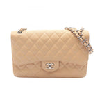 Chanel Shoulder Bag Big Quilted 30 Classic Large Double Flap Beige Caviar