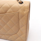 Chanel Shoulder Bag Big Quilted 30 Classic Large Double Flap Beige Caviar — view 6
