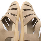 Prada Sandals Triangle Logo Fisherman Beige Suede — view 7
