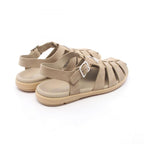 Prada Sandals Triangle Logo Fisherman Beige Suede — view 2