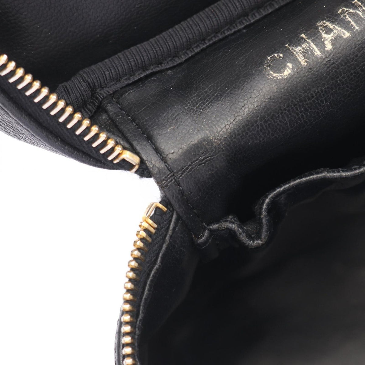 Chanel Handbag CC Logo Black Caviar Leather CC Heightshape Vanity — view 7