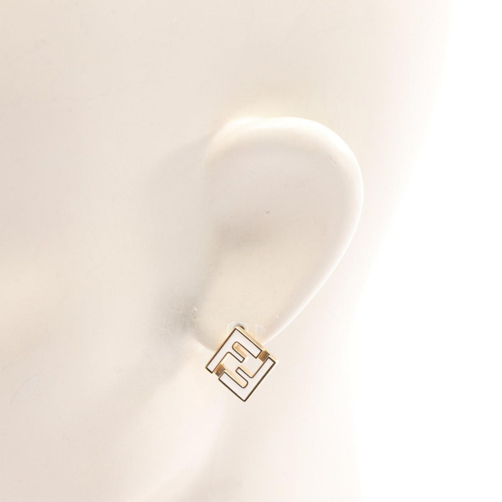 Fendi Earrings Forever Gold White — view 4