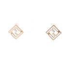 Fendi Earrings Forever Gold White
