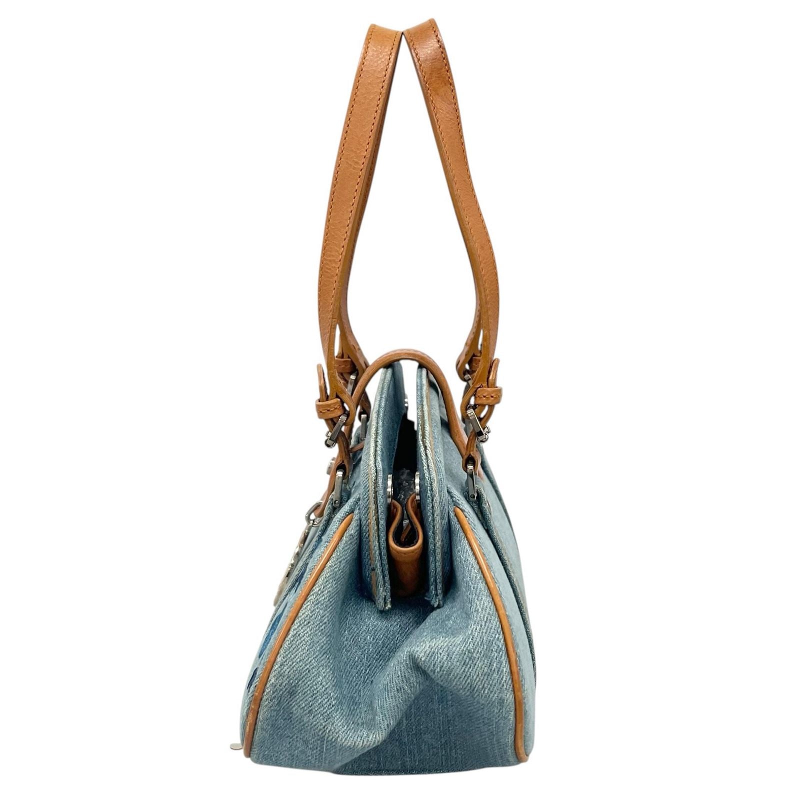 Dior Handbag John Galiano Blue Flower Embroidery — view 4