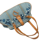 Dior Handbag John Galiano Blue Flower Embroidery — view 6