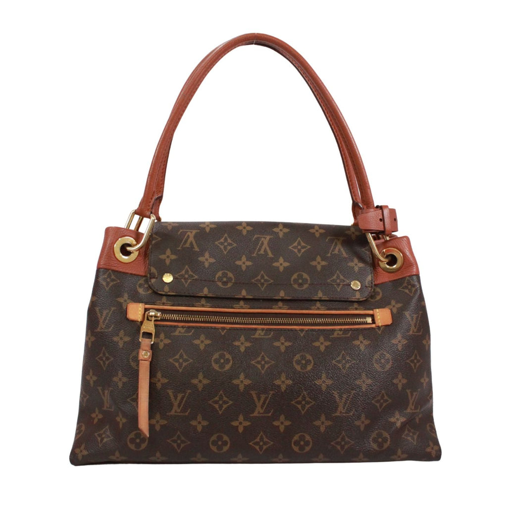 Louis Vuitton Olympe Monogram Leather Brown Handbag Gold — view 3