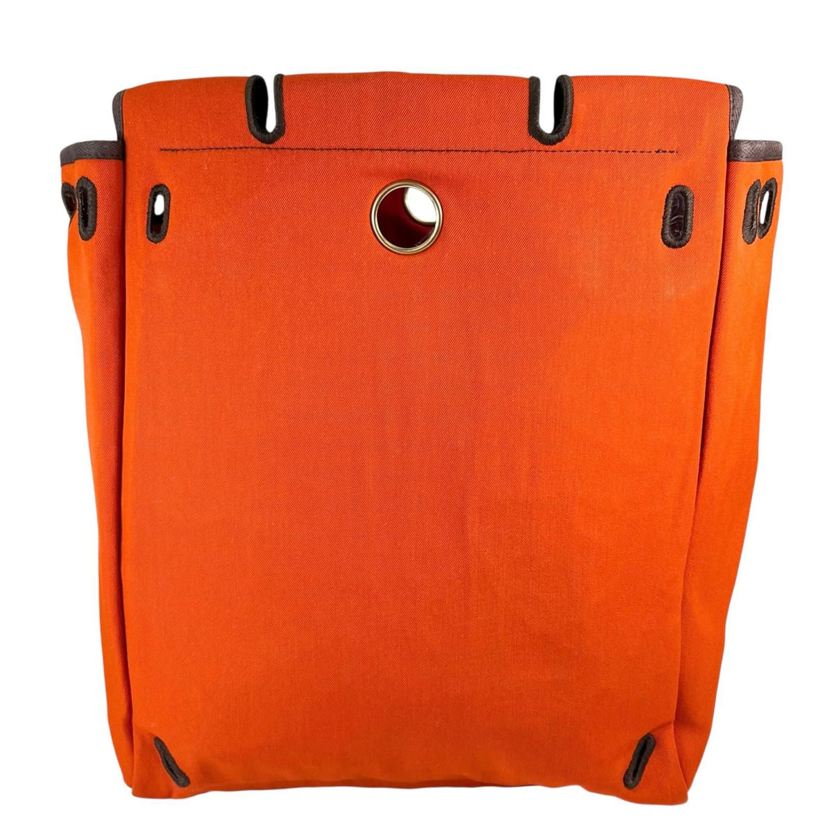 Hermes Herbag a Dos PM Towarmilode Leather Orange Brown Red Backpack Gold — view 4