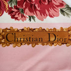 Dior Floral Silk Pink Scarf — view 5