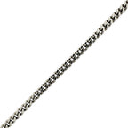 Chanel CC Logo Metal Rhinestone Silver Necklace — view 4