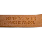 Hermes Micro Kelly Leather Yellow Bracelet Silver — view 3