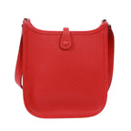 Hermes Evelyne TPM Veau Epsom Red Shoulder Bag Silver — view 3