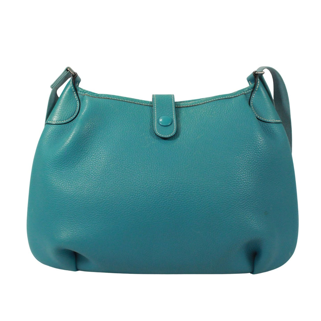 Hermes Rodeo de Taurillon Clemence Leather Blue Shoulder Bag Silver — view 3