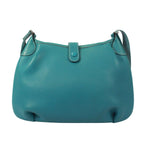 Hermes Rodeo de Taurillon Clemence Leather Blue Shoulder Bag Silver — view 3