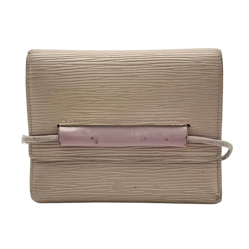 Louis Vuitton Porte-Monnaie Elastic Trifold Wallet Epi Leather Gray Ju Rubber — view 2