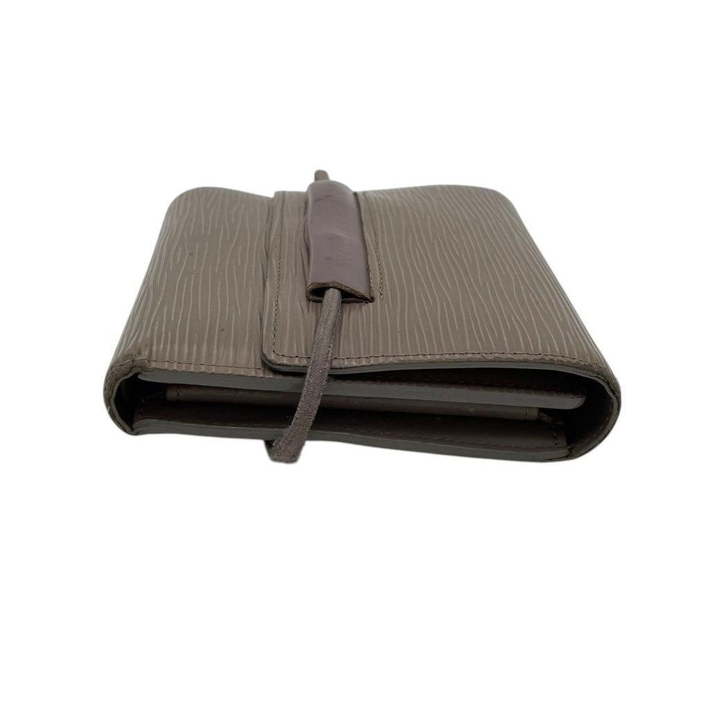 Louis Vuitton Porte-Monnaie Elastic Trifold Wallet Epi Leather Gray Ju Rubber — view 5