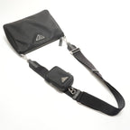 Prada Shoulder Bag with Triangular Plate Pouch — view 8