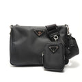 Prada Shoulder Bag with Triangular Plate Pouch