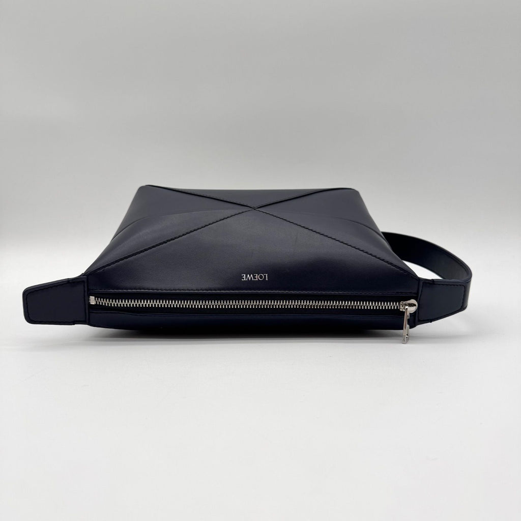 Loewe Handbag Puzzle Fold Wash Bag Leather Blue — view 5