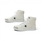 Dior Star Sneakers Leather Suede White Black Logo High — view 3