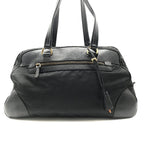 Prada Leather Logo Boston Black Purse — view 2