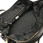Prada Leather Logo Boston Black Purse — view 9