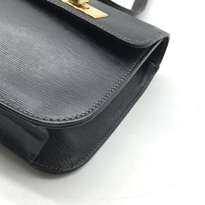 Gucci Logo Turnlock Leather Waist Pouch Shoulder Bag Black Purse — view 6