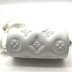 Louis Vuitton Bubble Glam Papillon BB Leather Mini Shoulder Bag Purse White — view 4