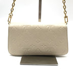 Louis Vuitton Monogram Empreinte Chain Wallet Shoulder Bag Cream Confirmed — view 3