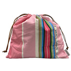 Loewe Pouch Drawstring Pink White Multi Paula'slbiza Cotton