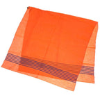 Hermes Items Shawl Cashmere Plume Stitching Neckwear Large Orange Blue Large