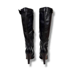 Louis Vuitton High Heels Long Boots Knee Length Leather Black 37 Half — view 5