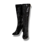 Louis Vuitton High Heels Long Boots Knee Length Leather Black 37 Half — view 3