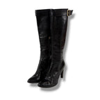 Louis Vuitton High Heels Long Boots Knee Length Leather Black 37 Half — view 2