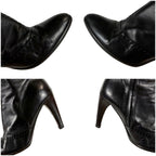 Louis Vuitton High Heels Long Boots Knee Length Leather Black 37 Half — view 8
