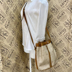 Dior Shoulder Bag Drawstring Honeycomb White — view 3