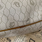 Dior Shoulder Bag Drawstring Honeycomb White — view 8