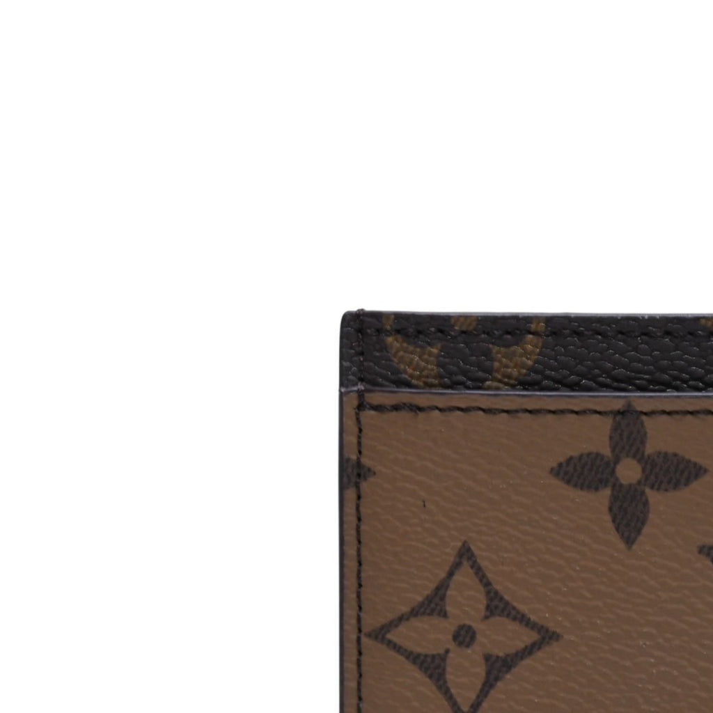 Louis Vuitton Porte Cartes Simple Card Case Monogram Reverse Brown — view 8