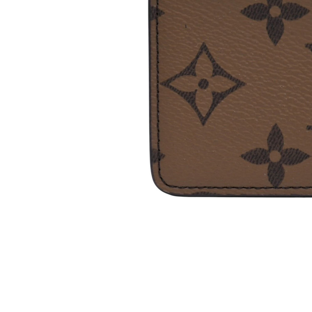 Louis Vuitton Porte Cartes Simple Card Case Monogram Reverse Brown — view 7