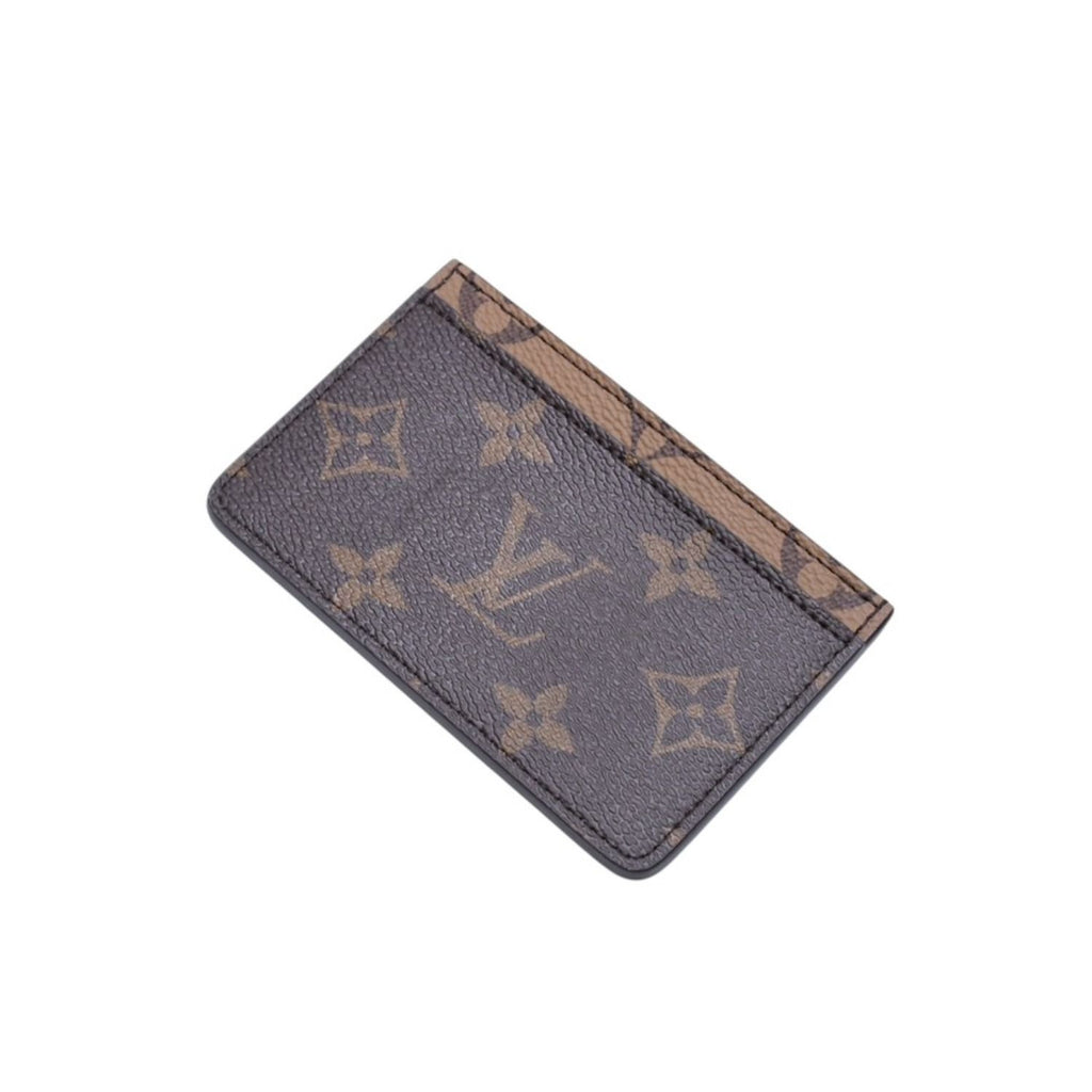 Louis Vuitton Porte Cartes Simple Card Case Monogram Reverse Brown — view 4