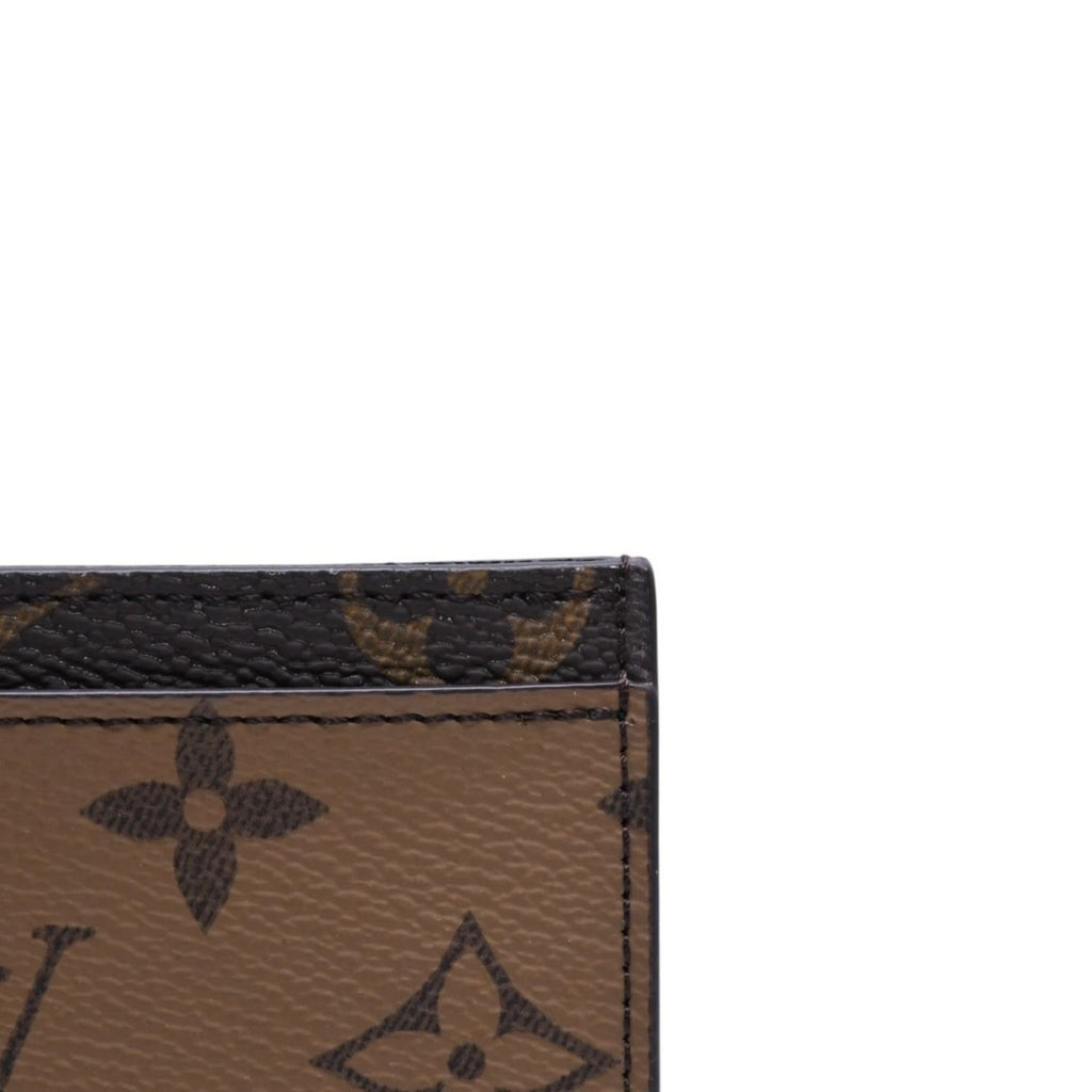 Louis Vuitton Porte Cartes Simple Card Case Monogram Reverse Brown — view 5