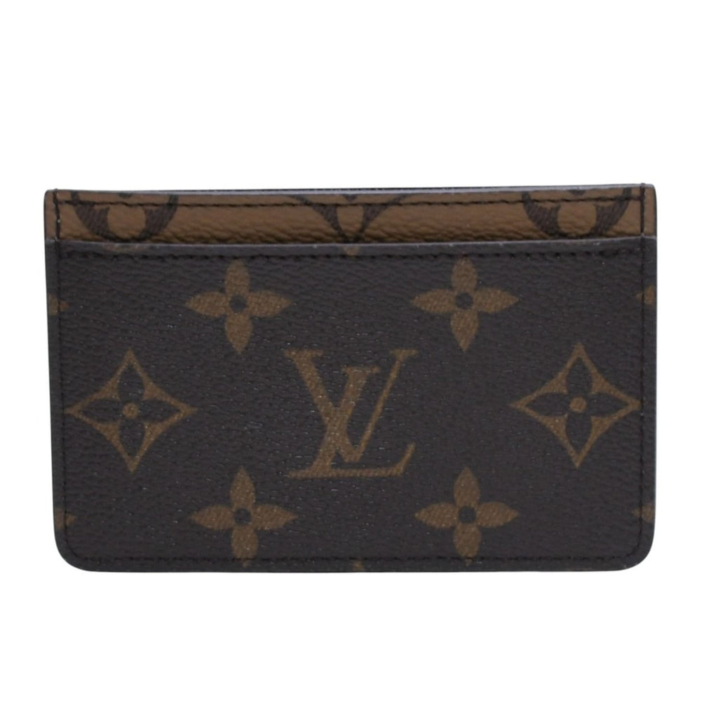 Louis Vuitton Porte Cartes Simple Card Case Monogram Reverse Brown — view 2