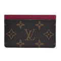 Louis Vuitton Porte Cartes Simple Card Case Monogram Brown Wine