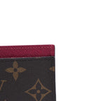 Louis Vuitton Porte Cartes Simple Card Case Monogram Brown Wine — view 5